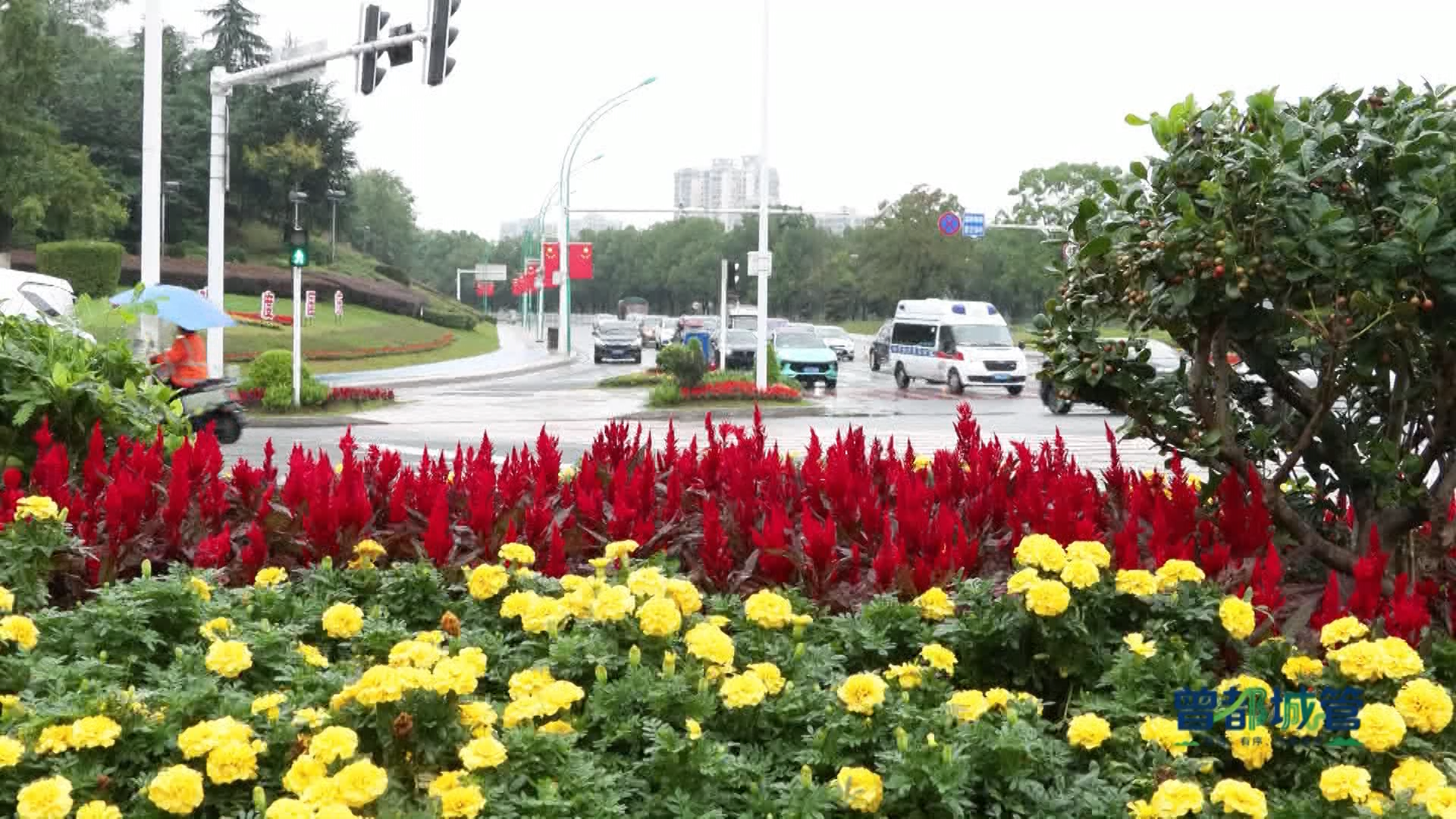 《曾都城管》花团锦簇红旗飘扬 城区“盛装”迎国庆