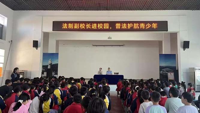洪山镇双河小学开展法治宣传活动
