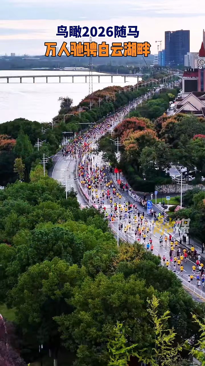 空中视角，感受随马万人奔腾的震撼！航拍2026随州马拉松！